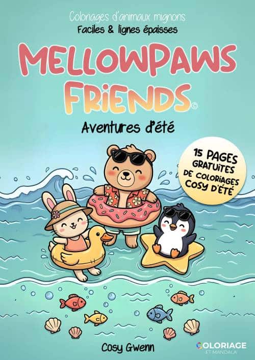 Mellowpaws Friends été 15 coloriages gratuits