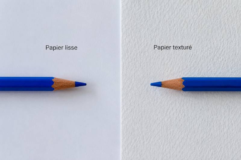 Papier lisse ou texturé pour coloriage